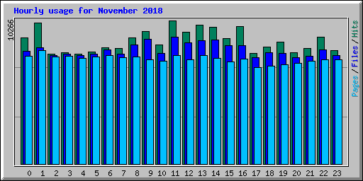 Hourly usage for November 2018