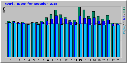 Hourly usage for December 2018