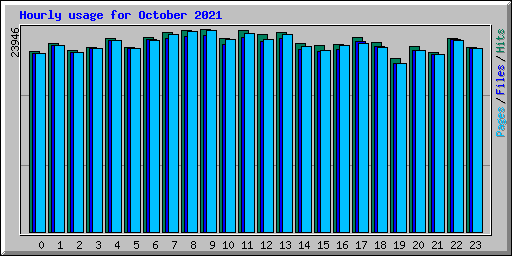 Hourly usage for October 2021