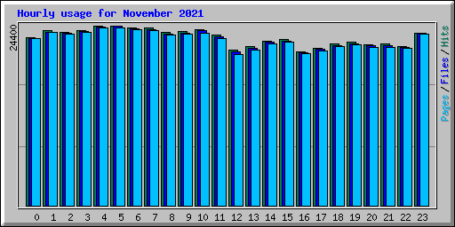 Hourly usage for November 2021