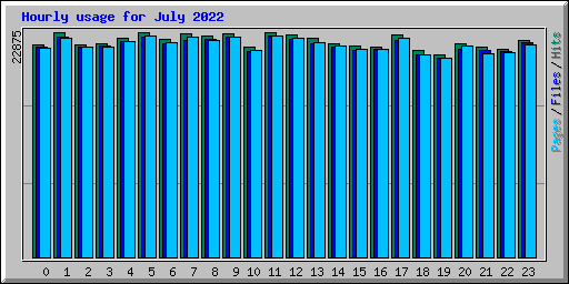 Hourly usage for July 2022