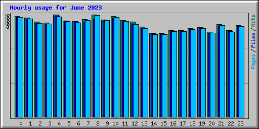 Hourly usage for June 2023